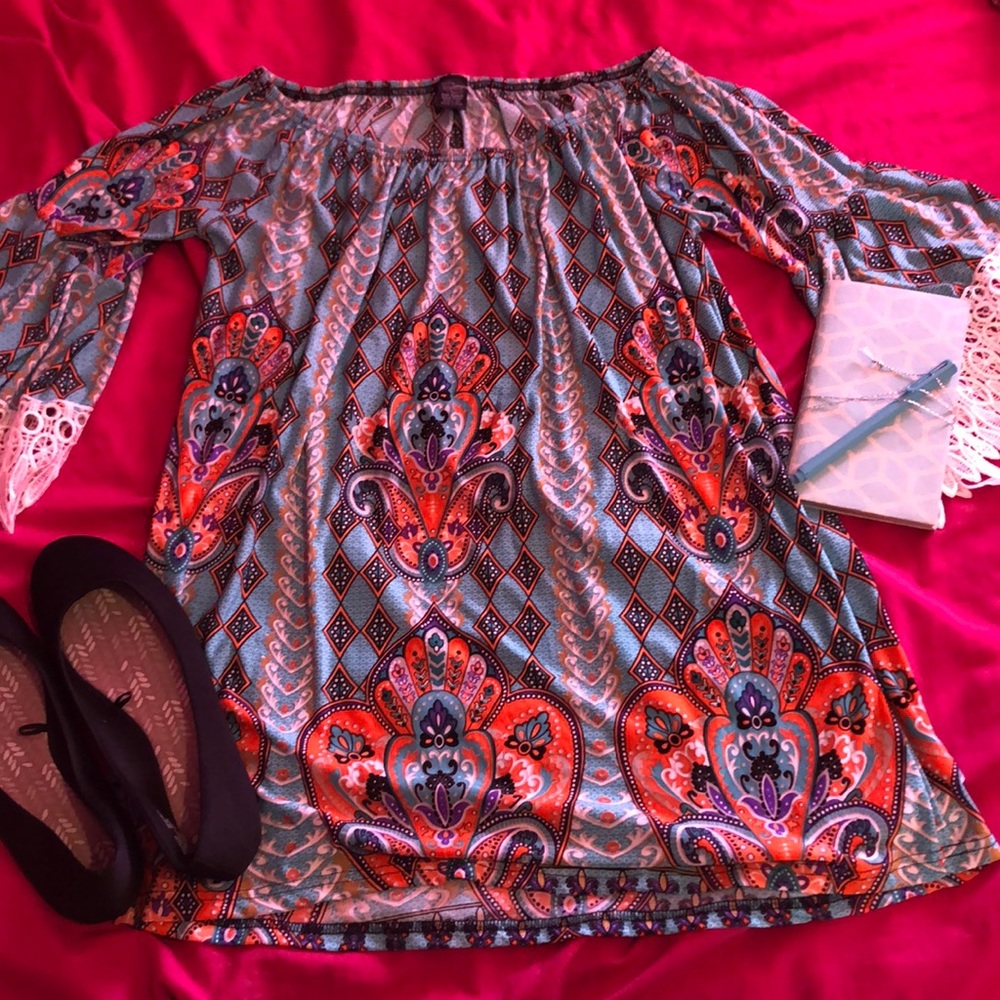 Half Sleeve Lace Tunic